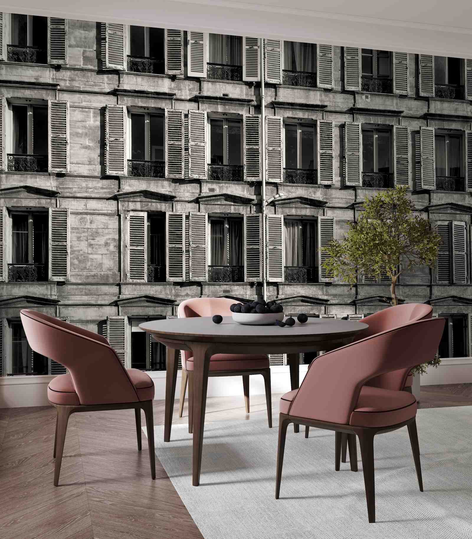 Fotobehang raamventilatoren in een zwart-wit palet