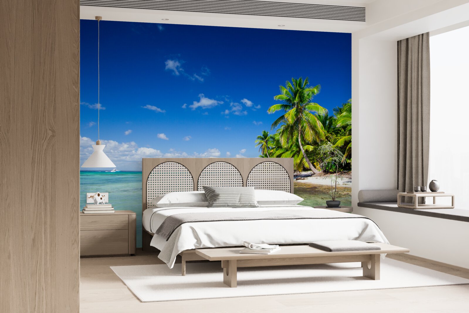 Fotobehang golven op zee aan een tropische kust