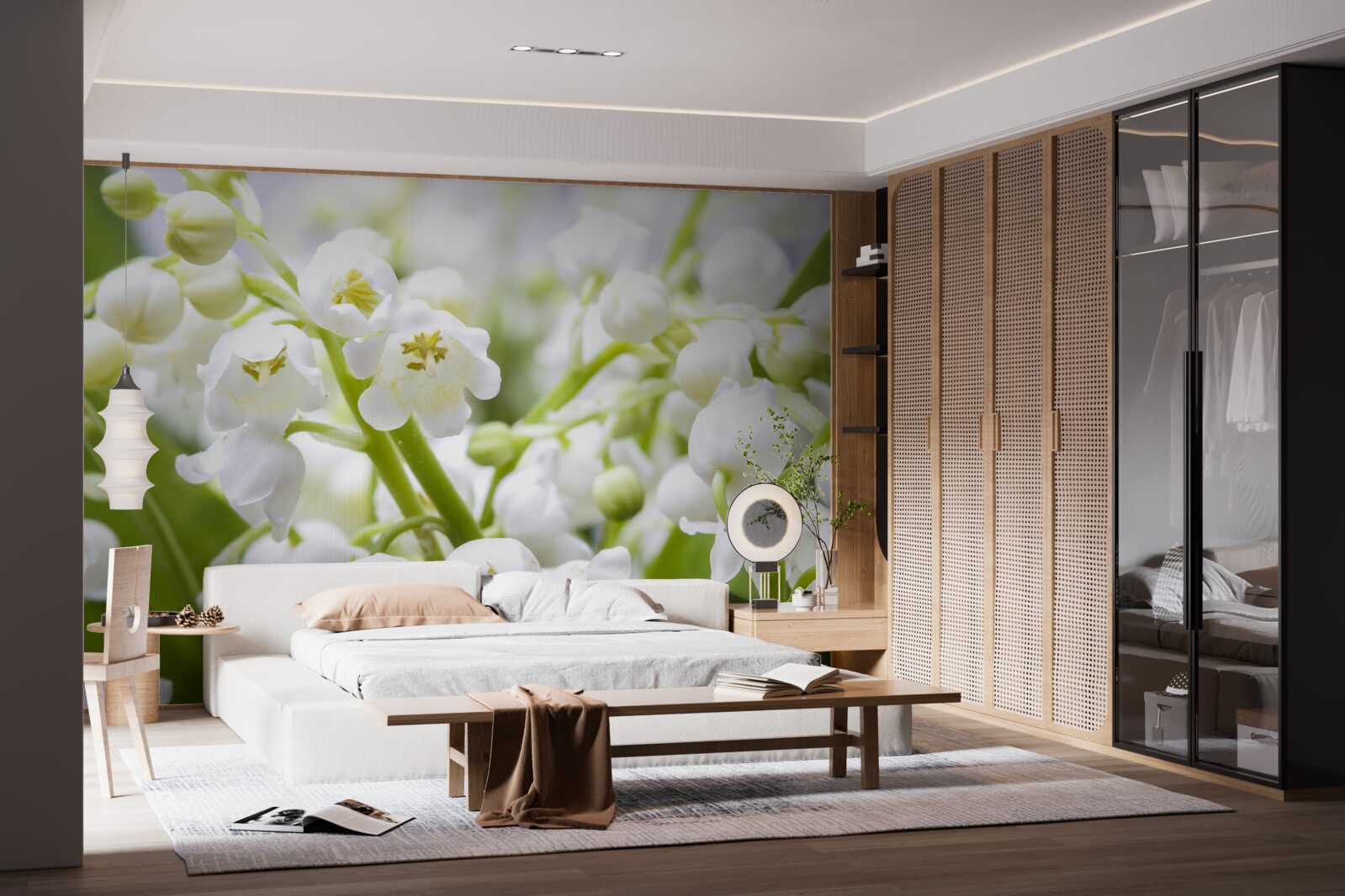 Fotobehang ochtend sneeuwklokjes