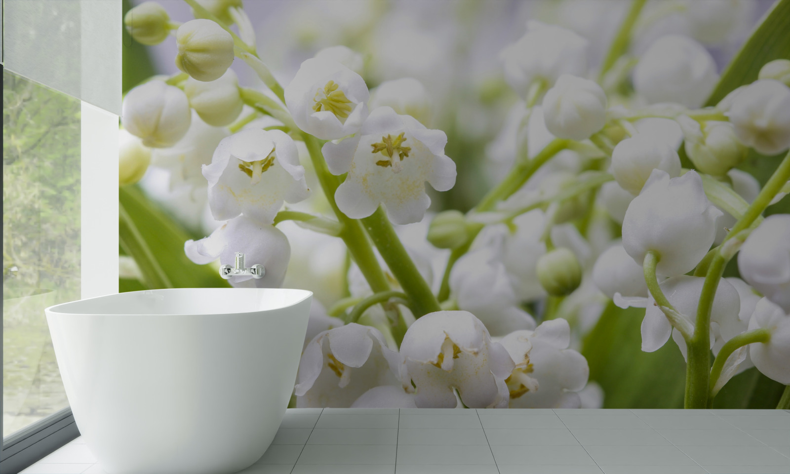 Fotobehang ochtend sneeuwklokjes