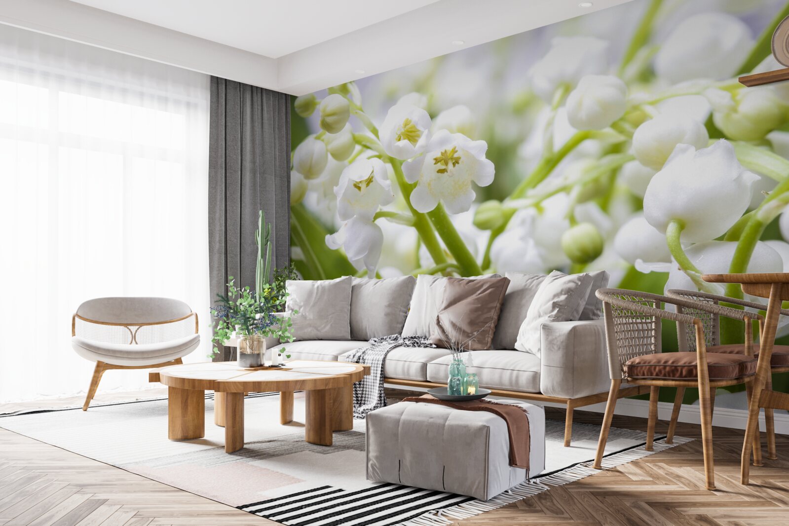 Fotobehang ochtend sneeuwklokjes