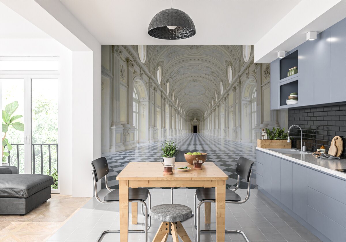 Fotobehang mozaïeken in een luxe kasteel