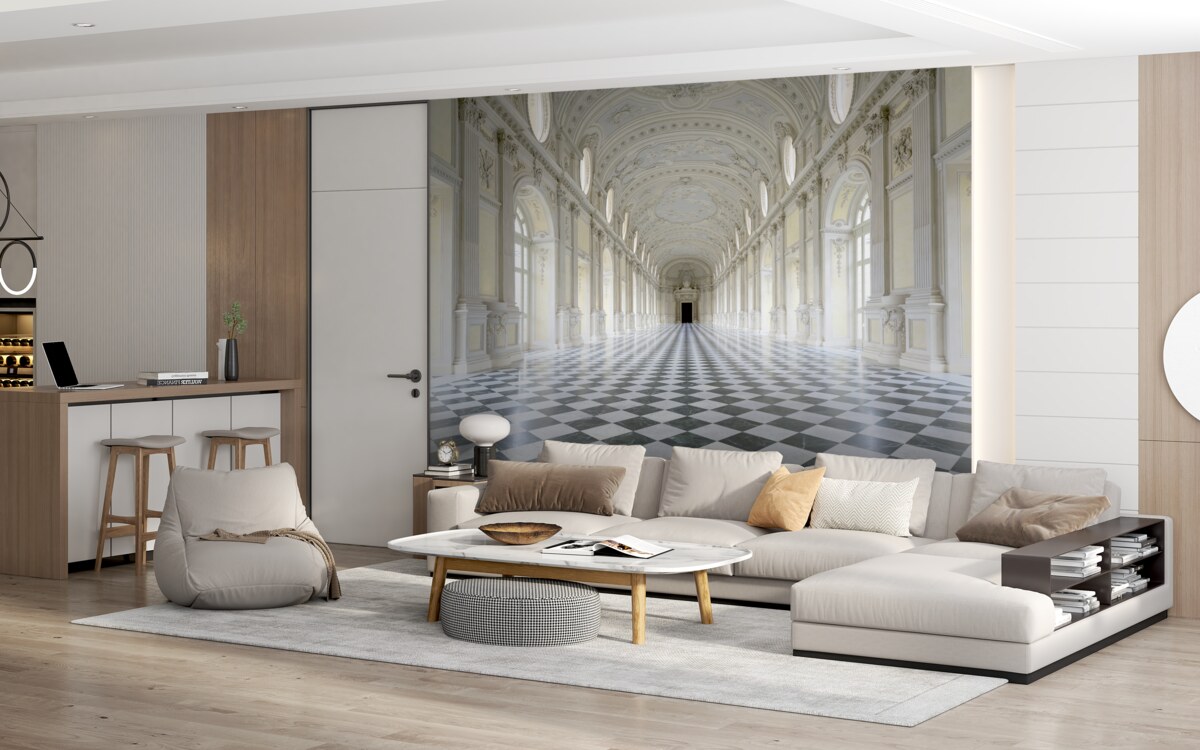 Fotobehang mozaïeken in een luxe kasteel