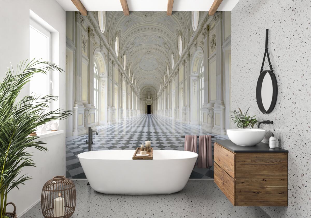 Fotobehang mozaïeken in een luxe kasteel