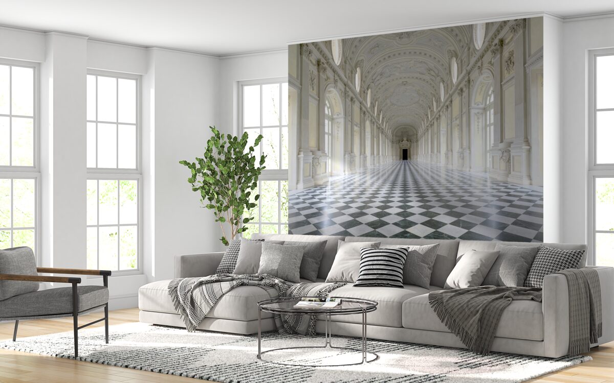 Fotobehang mozaïeken in een luxe kasteel