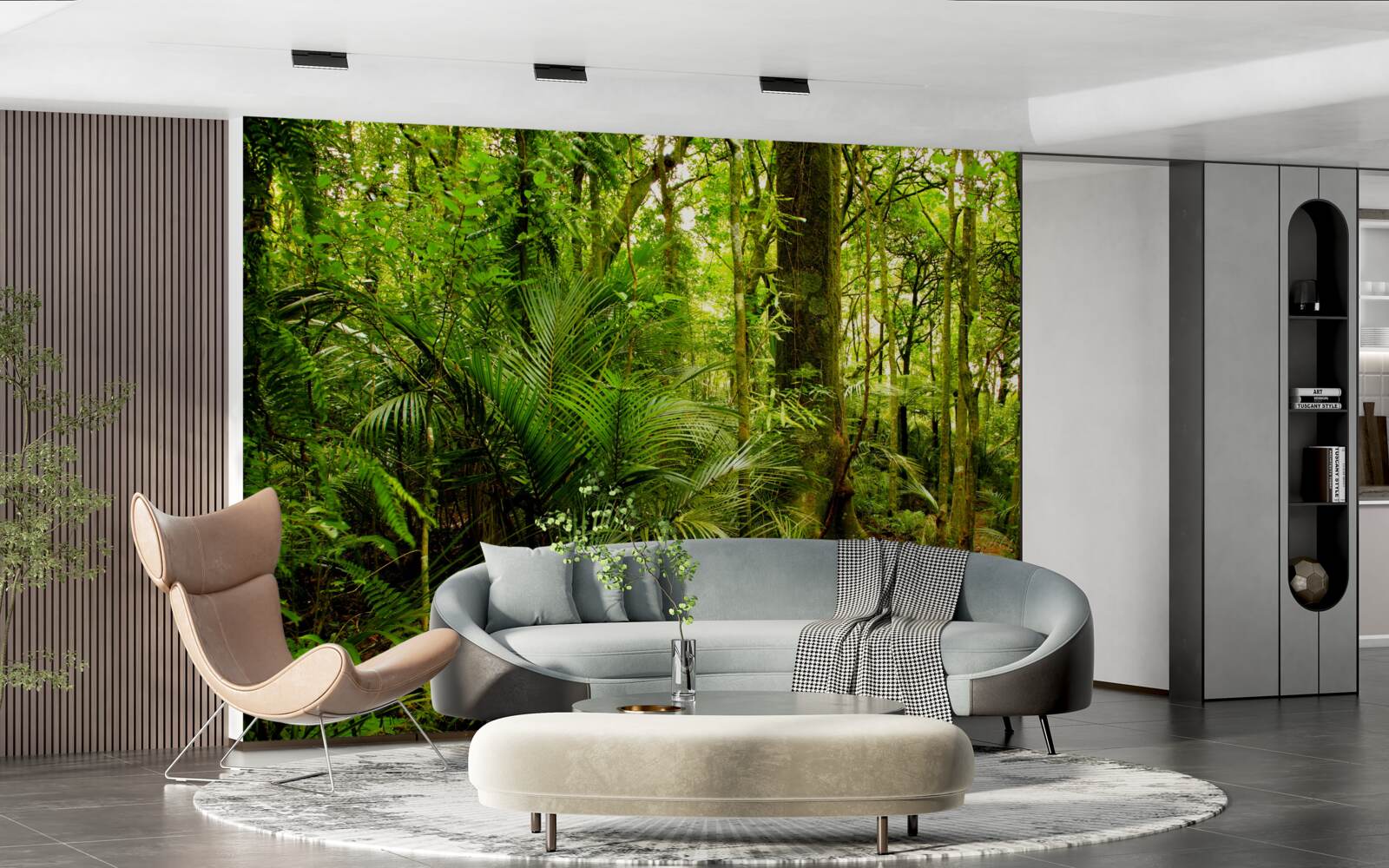 Fotobehang weelderige smaragdgroene regenwouden