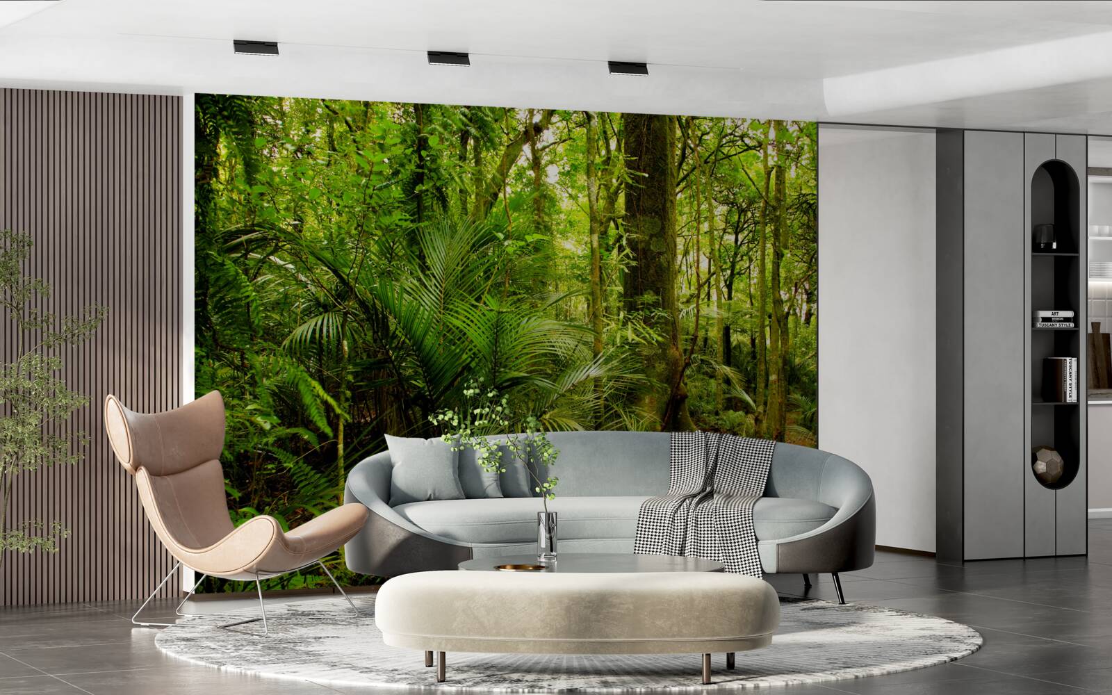 Fotobehang weelderige smaragdgroene regenwouden