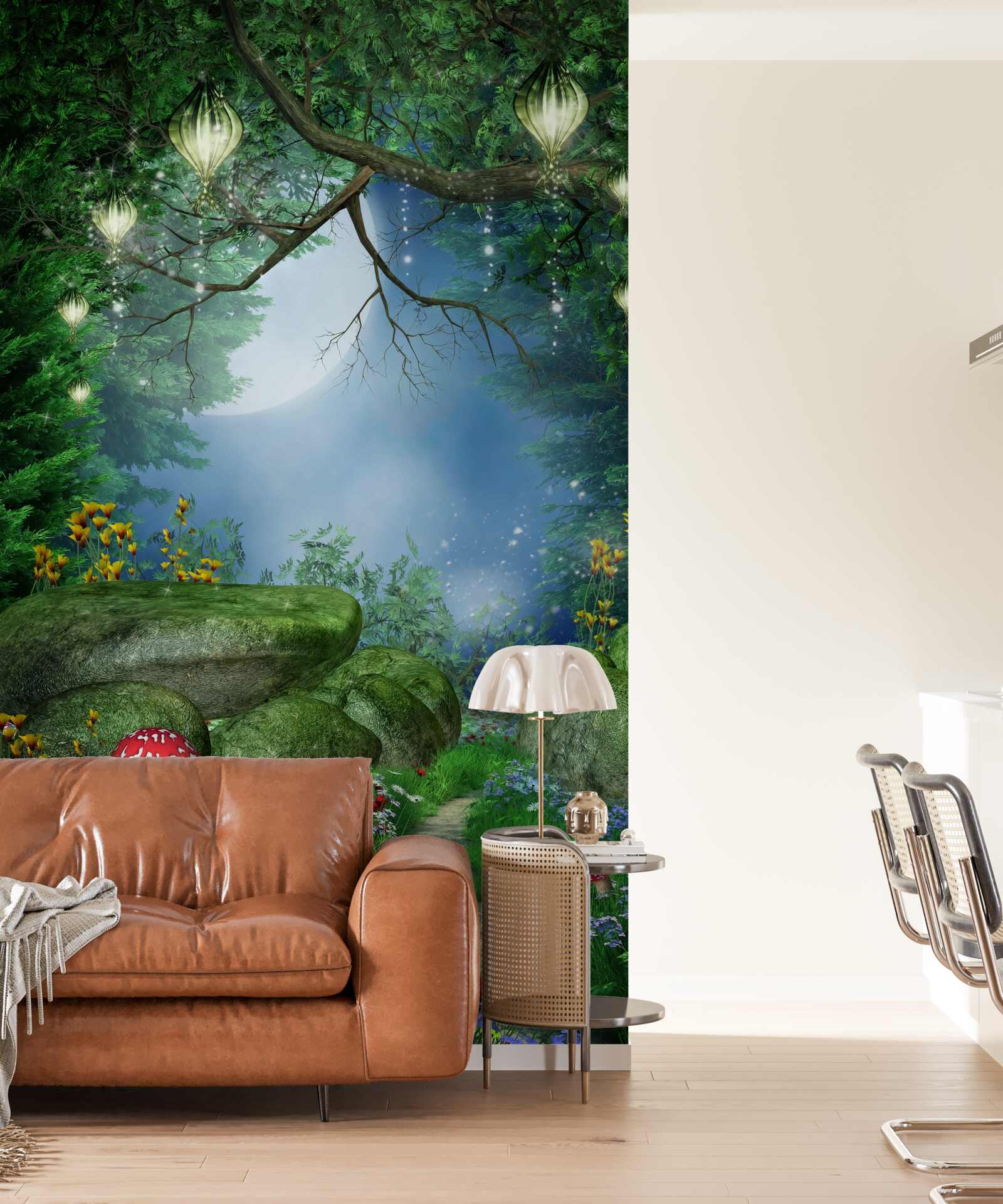 Fotobehang magisch nachtpad