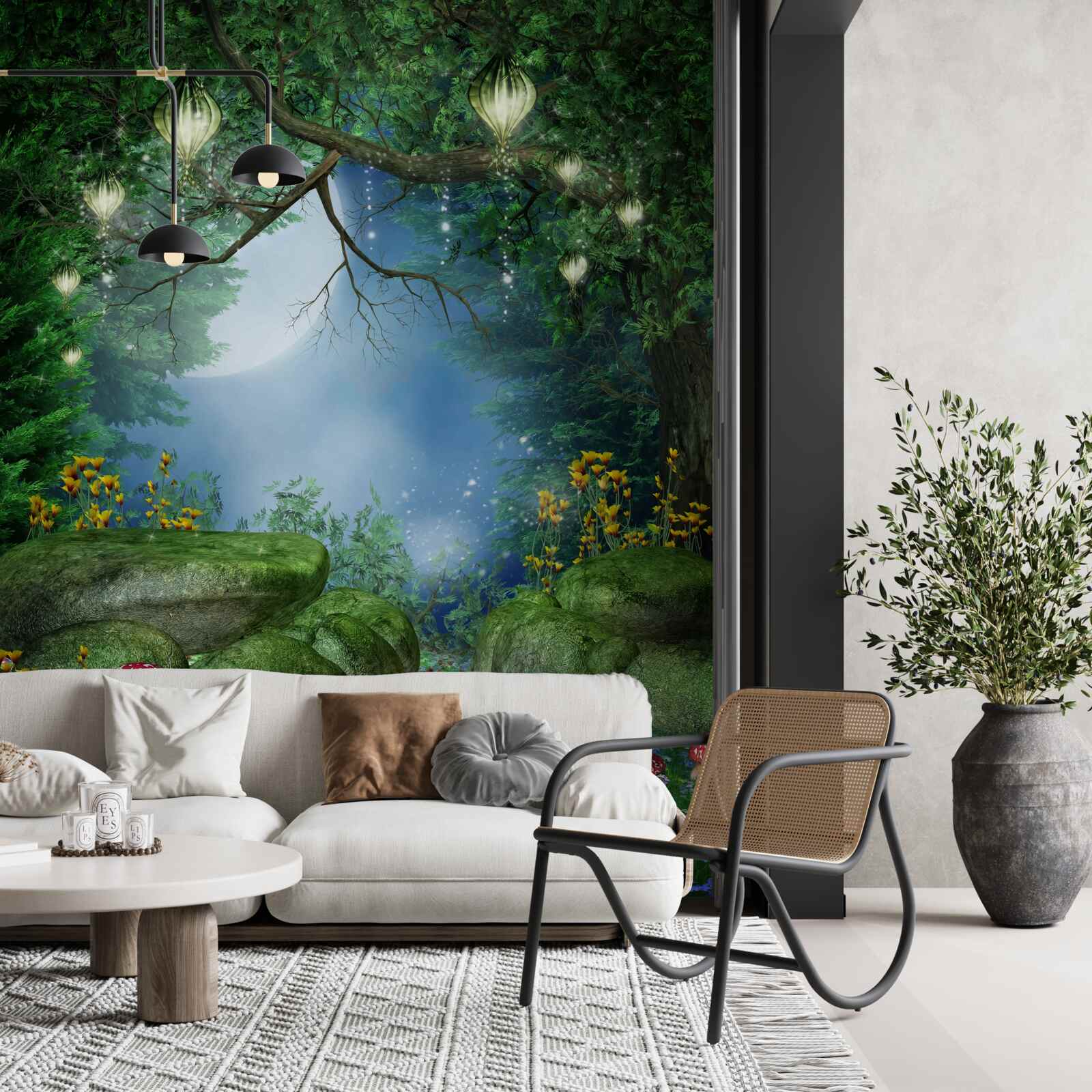 Fotobehang magisch nachtpad