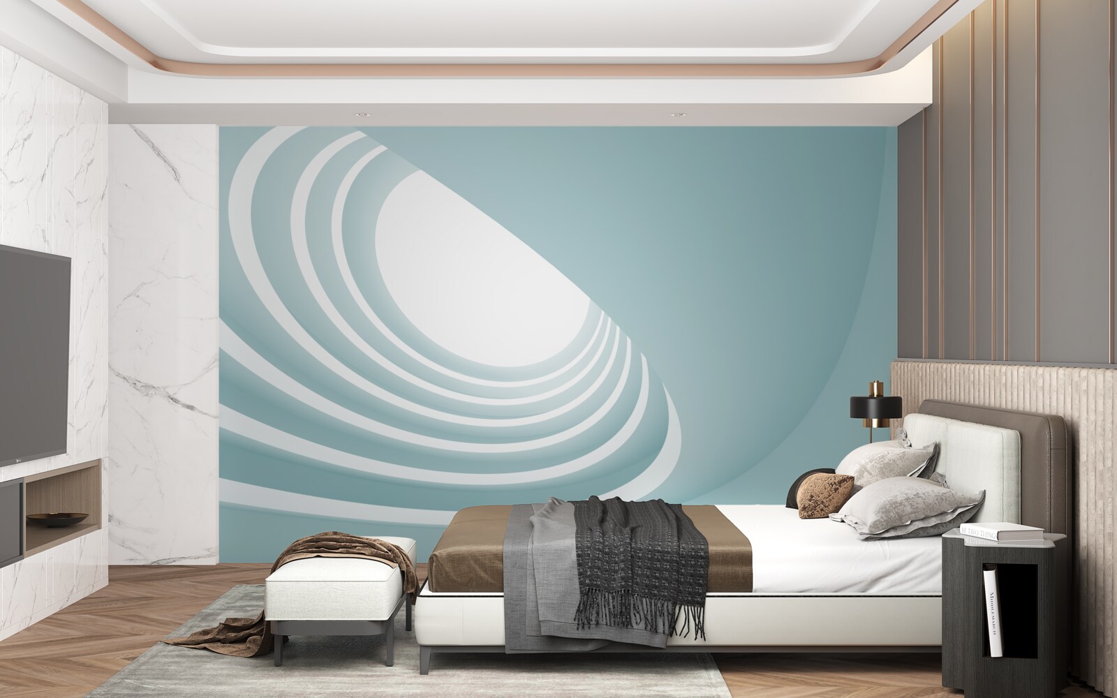 Fotobehang draaikolk van abstractie