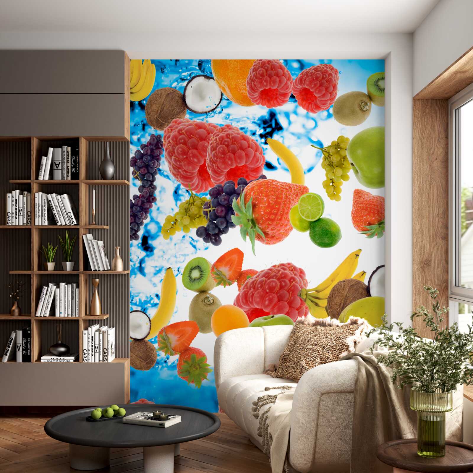 Fotobehang vers zomerfruit in water