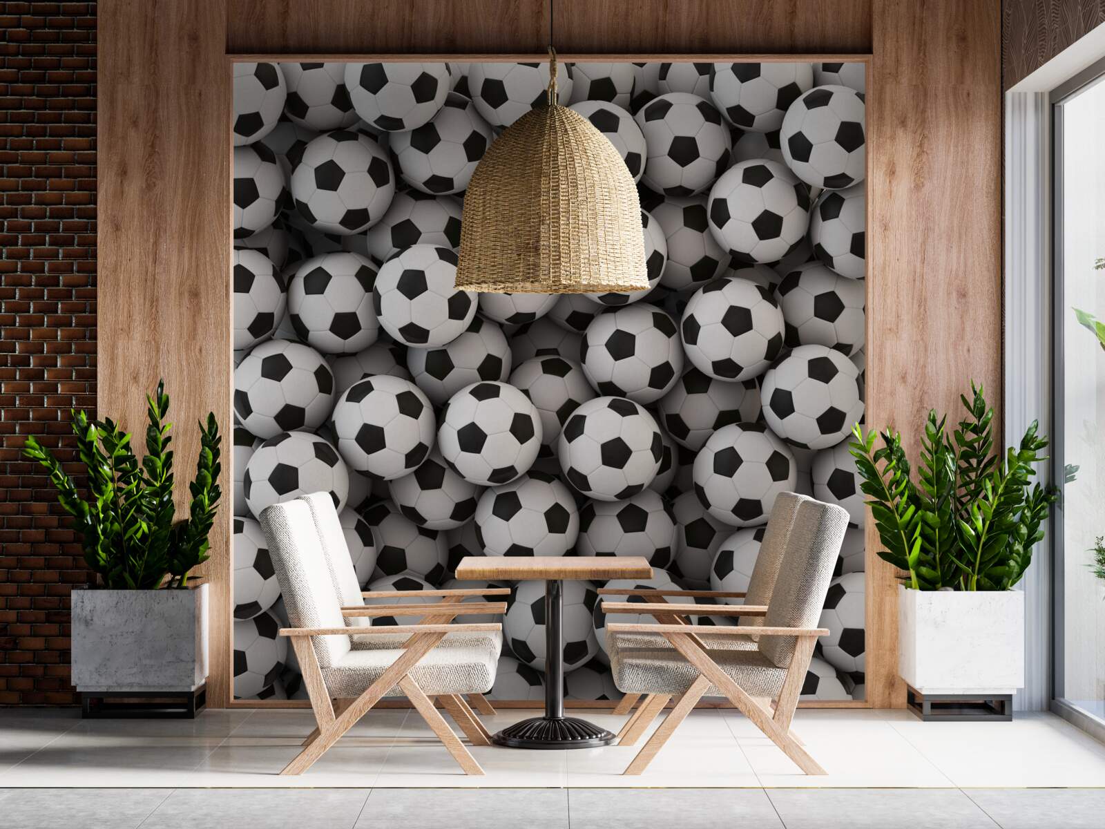 Fotobehang een doos vol ballen