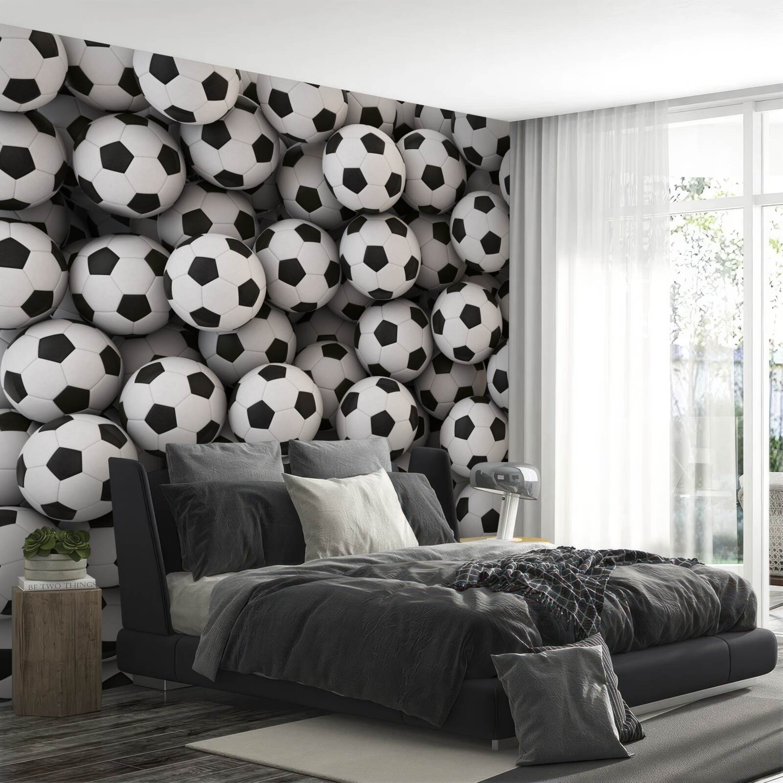 Fotobehang een doos vol ballen