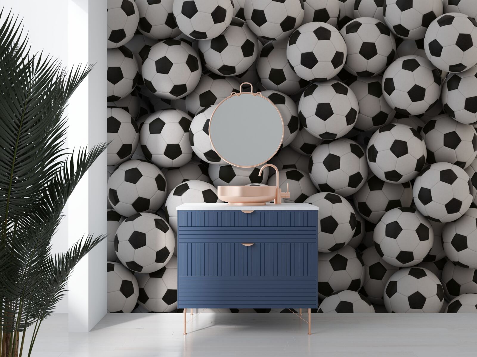 Fotobehang een doos vol ballen