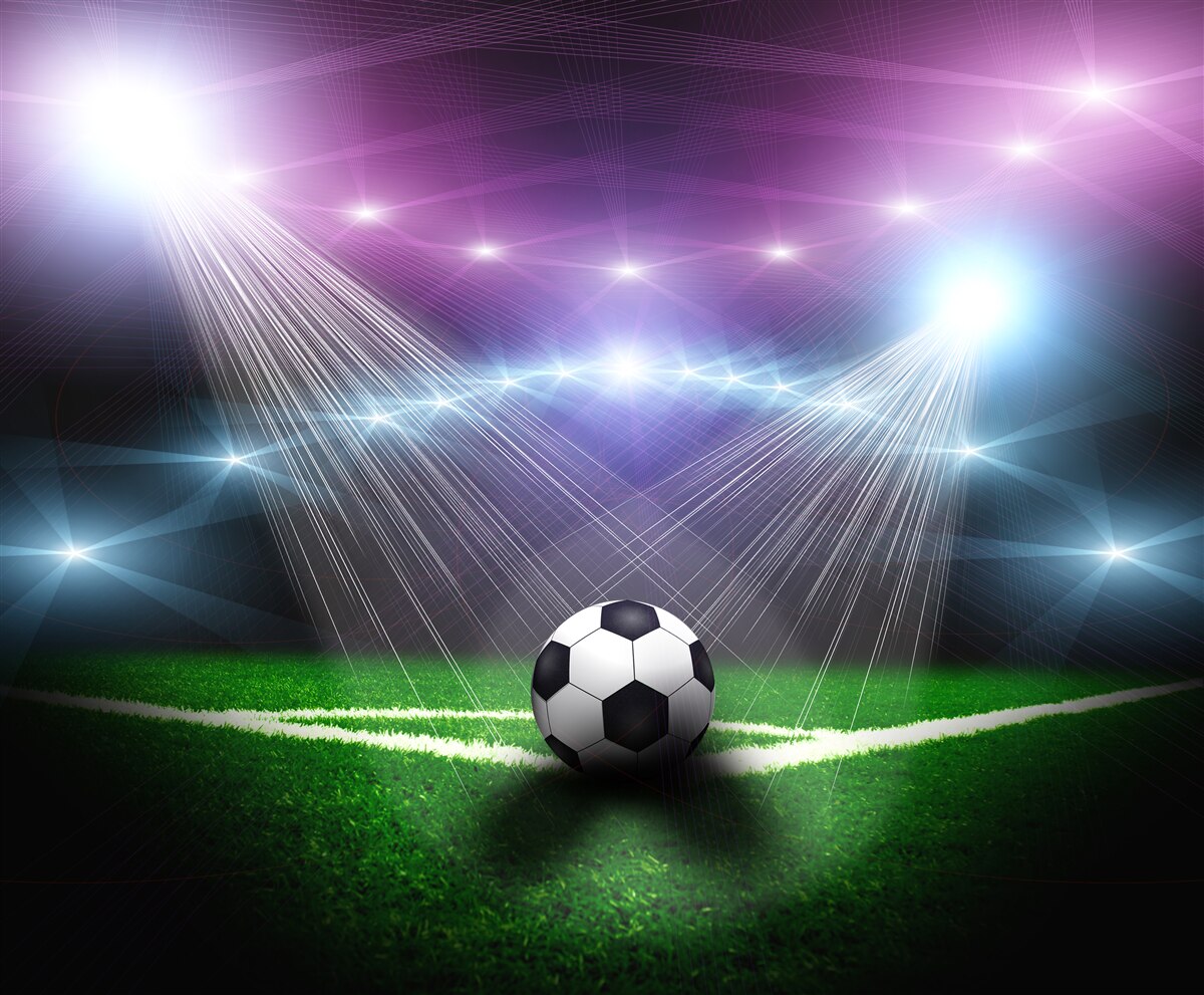 Fotobehang voetbal in de kijker