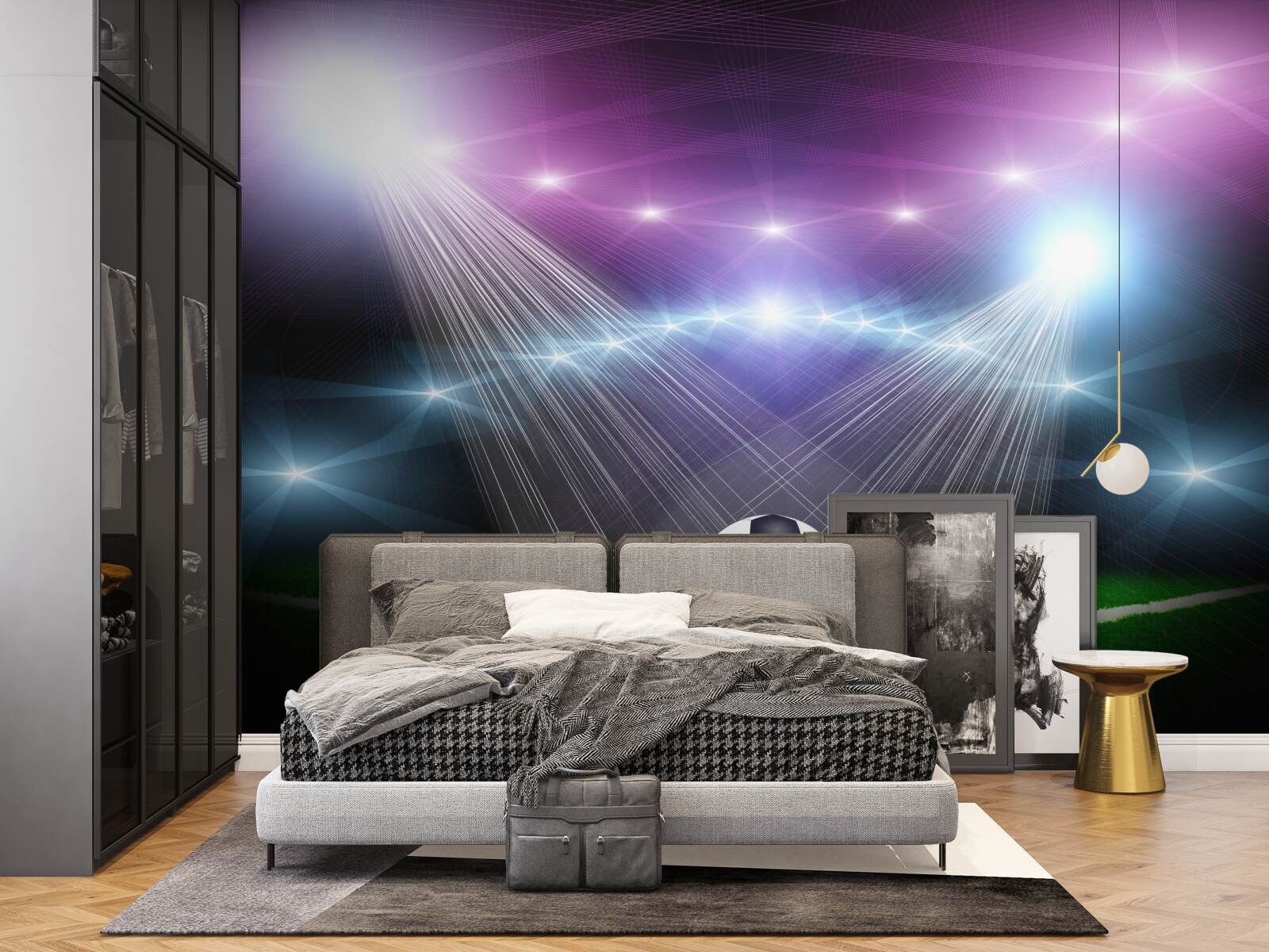 Fotobehang voetbal in de kijker