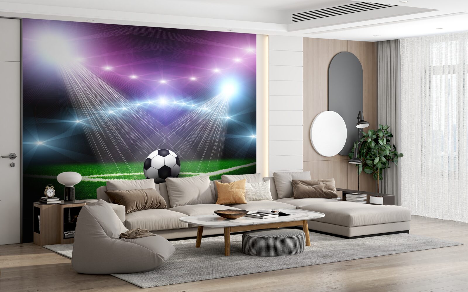 Fotobehang voetbal in de kijker