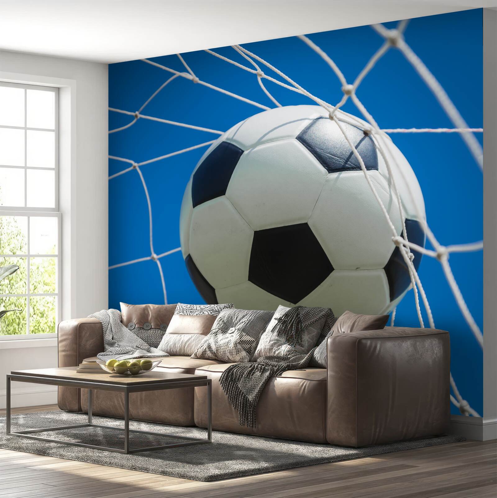 Fotobehang bal in doel