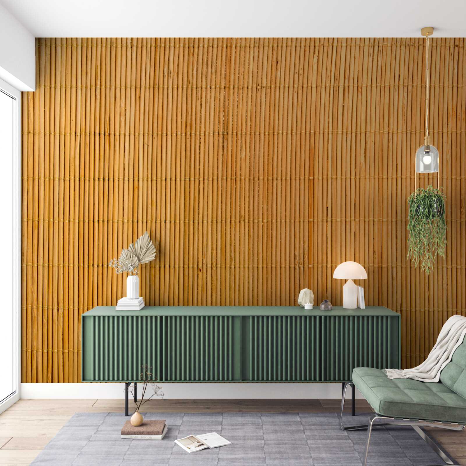 Fotobehang tablet voor het serveren van broodjes