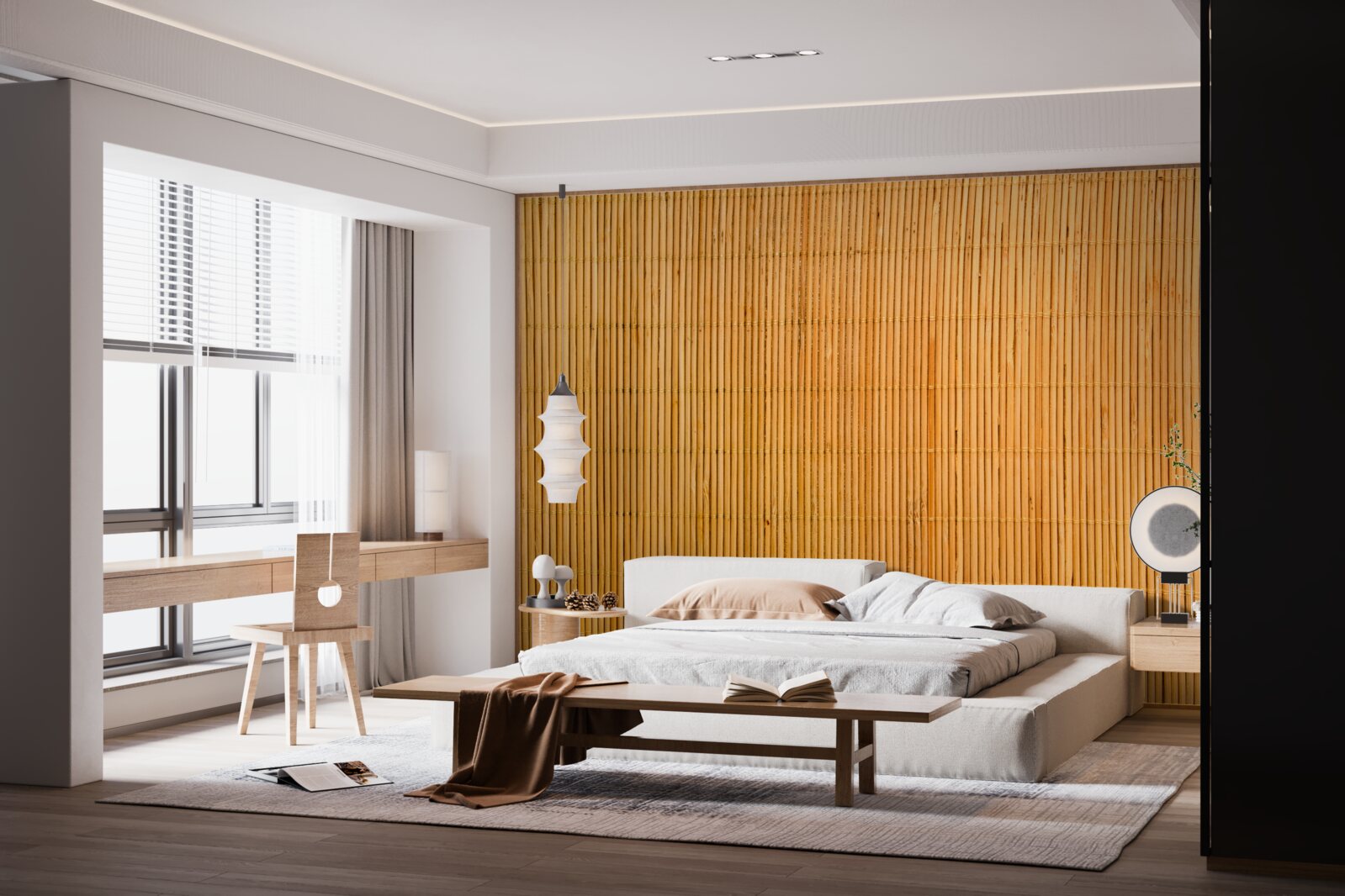 Fotobehang tablet voor het serveren van broodjes