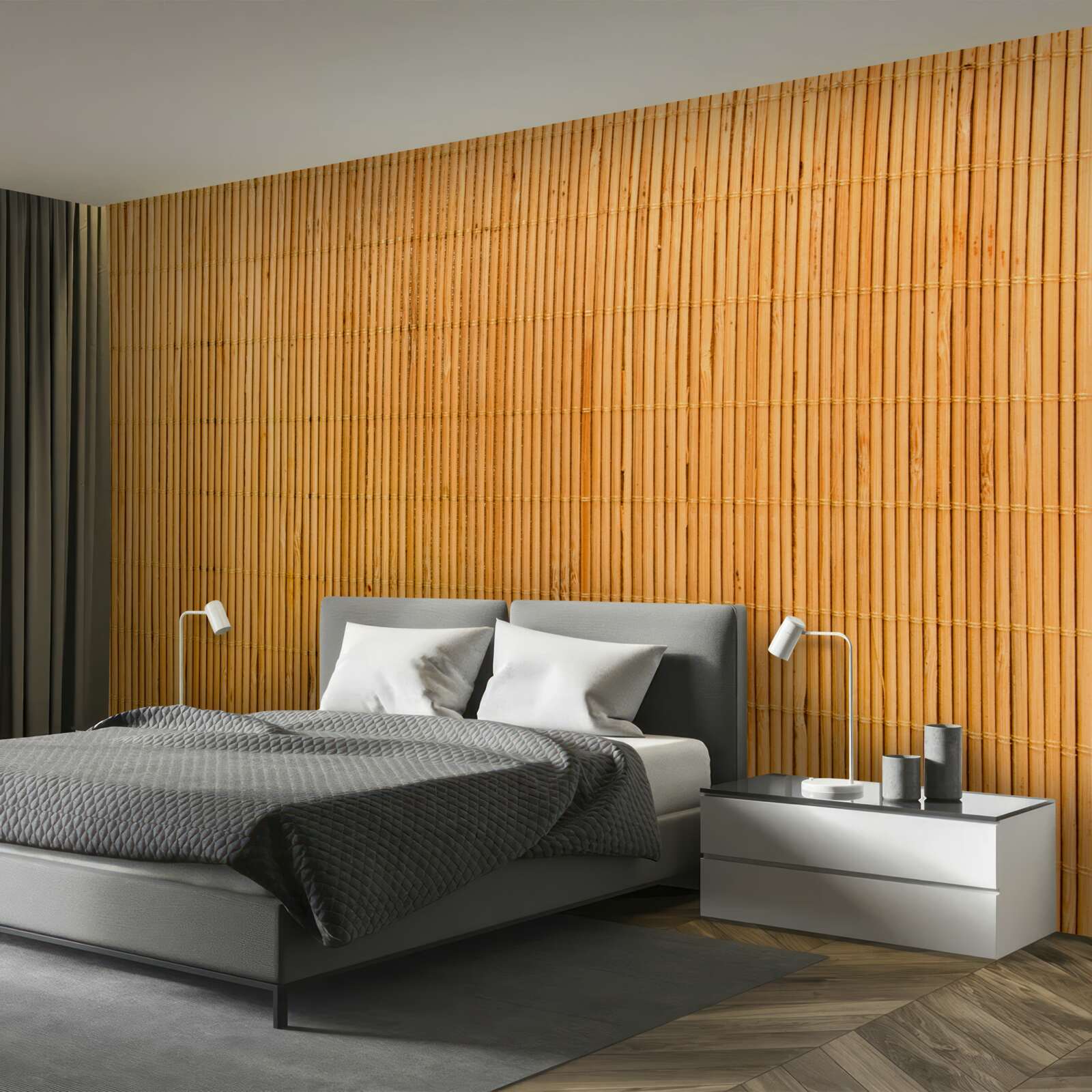 Fotobehang tablet voor het serveren van broodjes