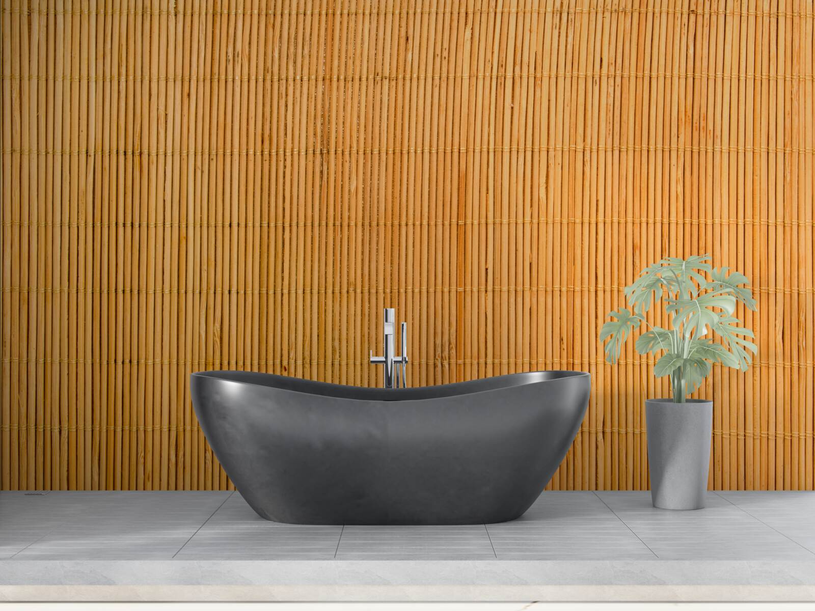 Fotobehang tablet voor het serveren van broodjes