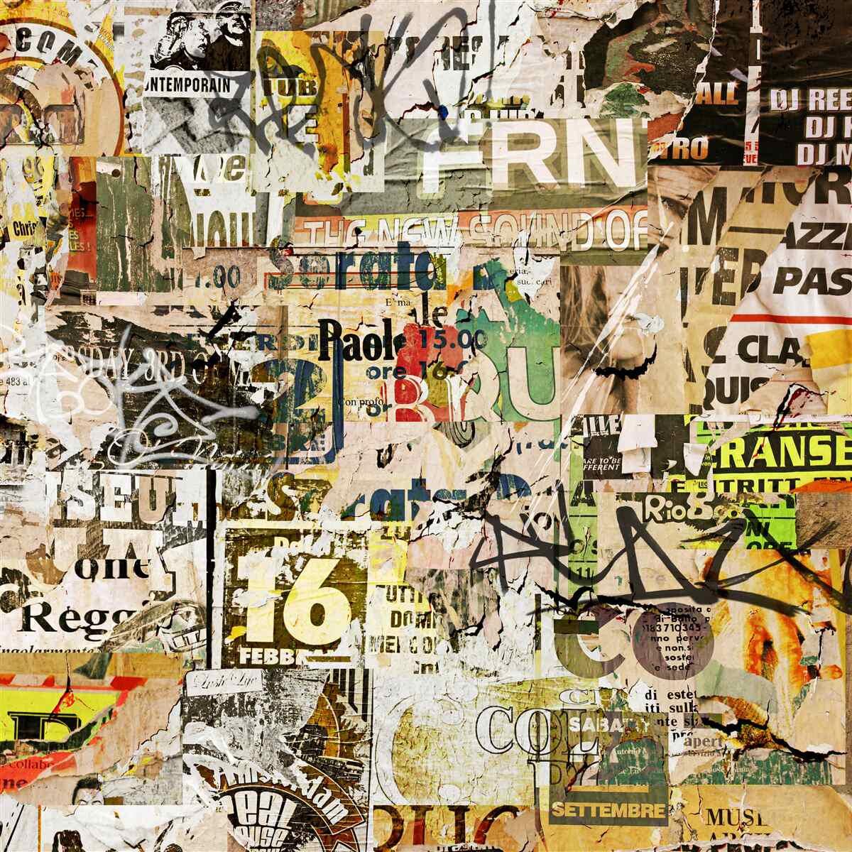 Fotobehang informatie en verkeersborden