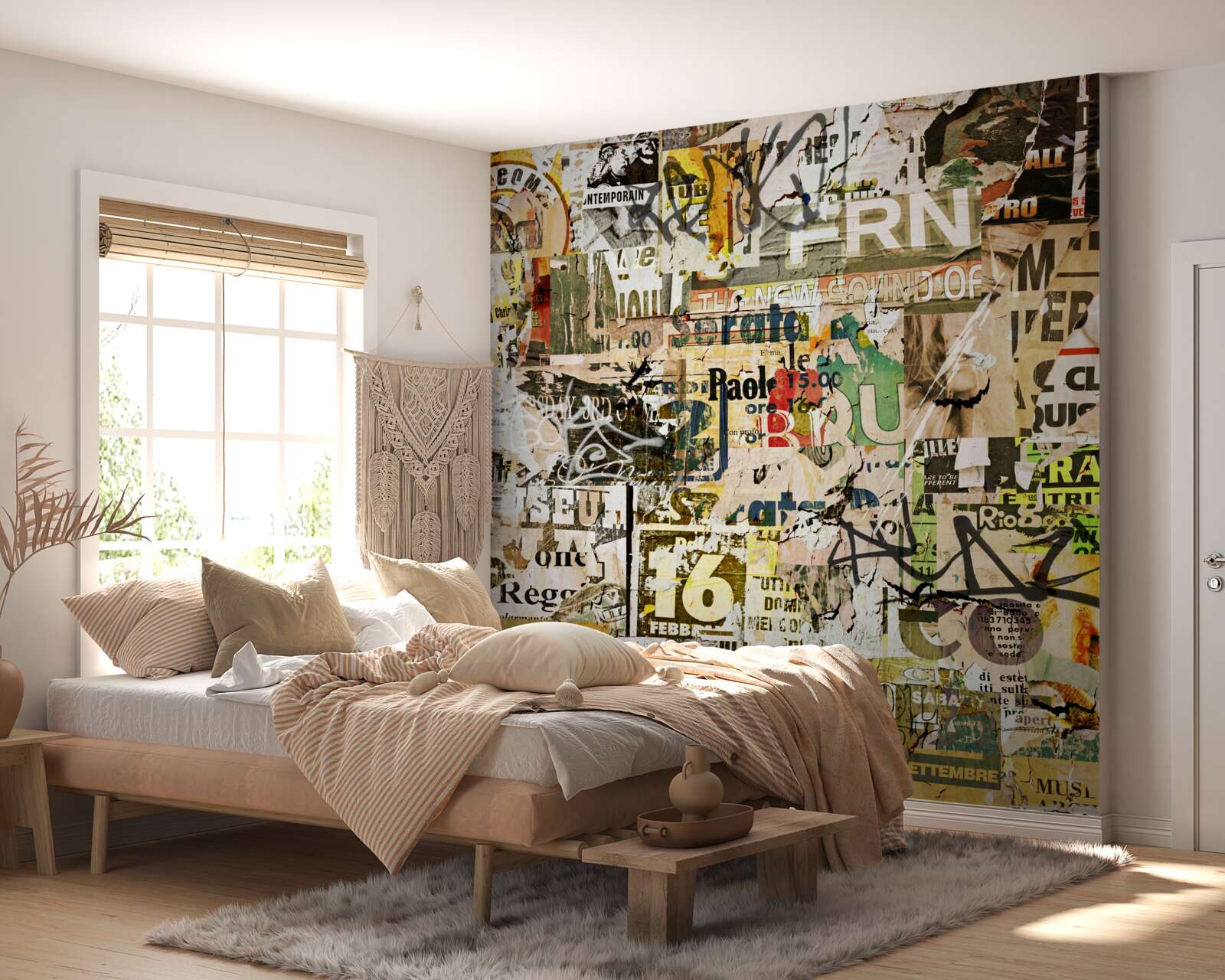 Fotobehang informatie en verkeersborden