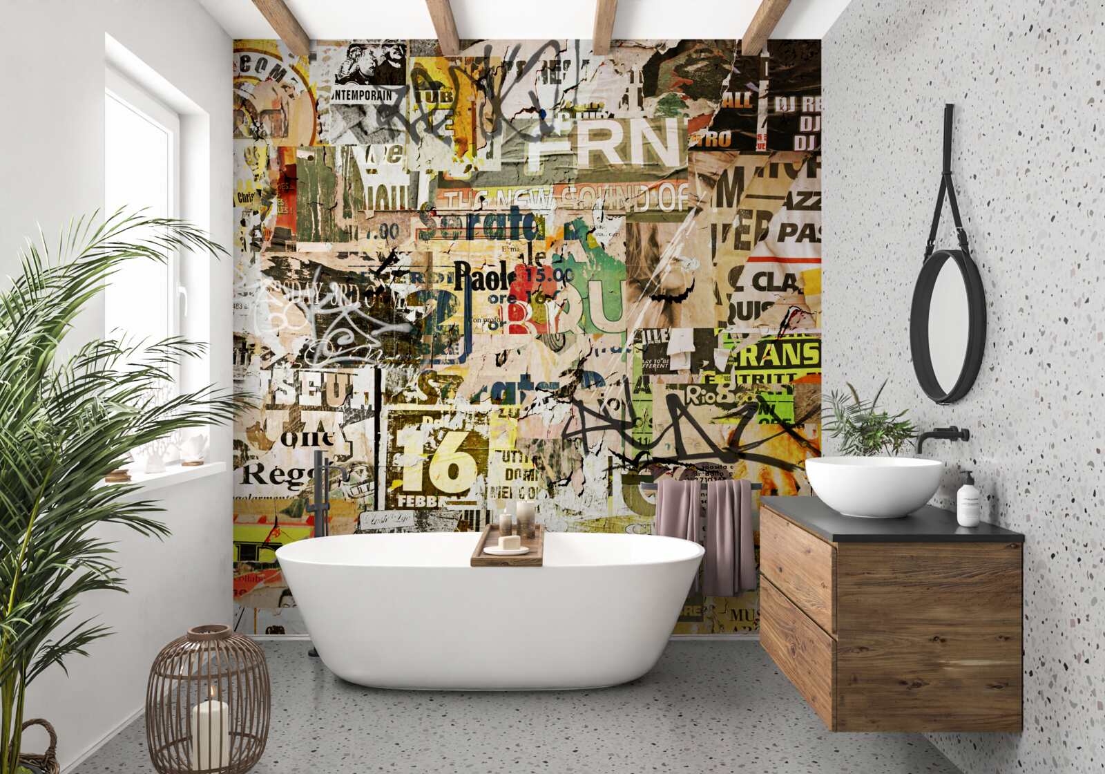 Fotobehang informatie en verkeersborden