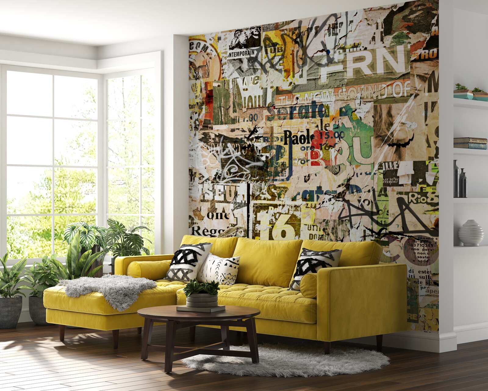 Fotobehang informatie en verkeersborden