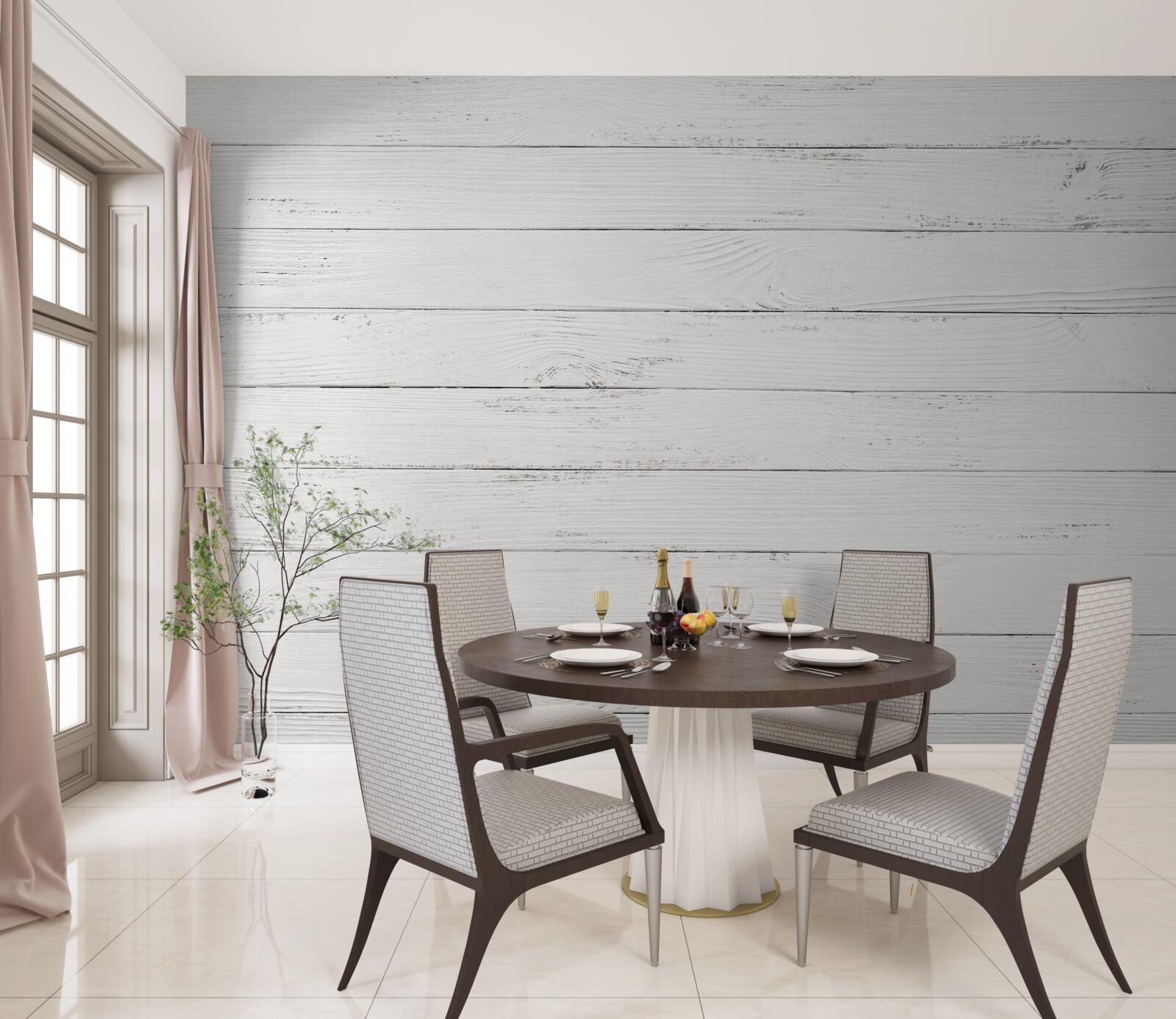 Fotobehang whiteboards horizontaal geplaatst