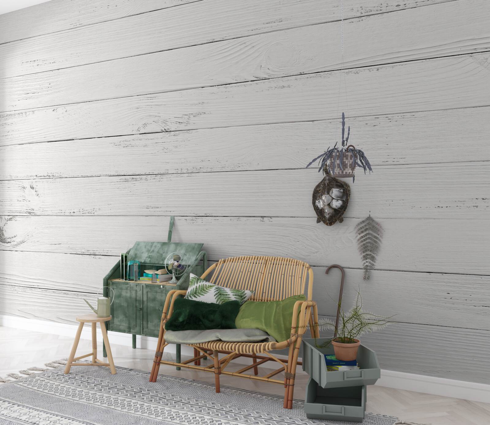 Fotobehang whiteboards horizontaal geplaatst