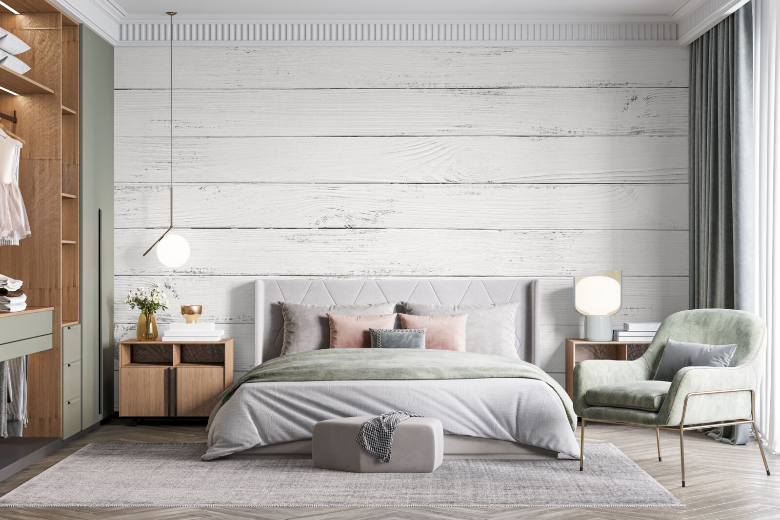 Fotobehang whiteboards horizontaal geplaatst