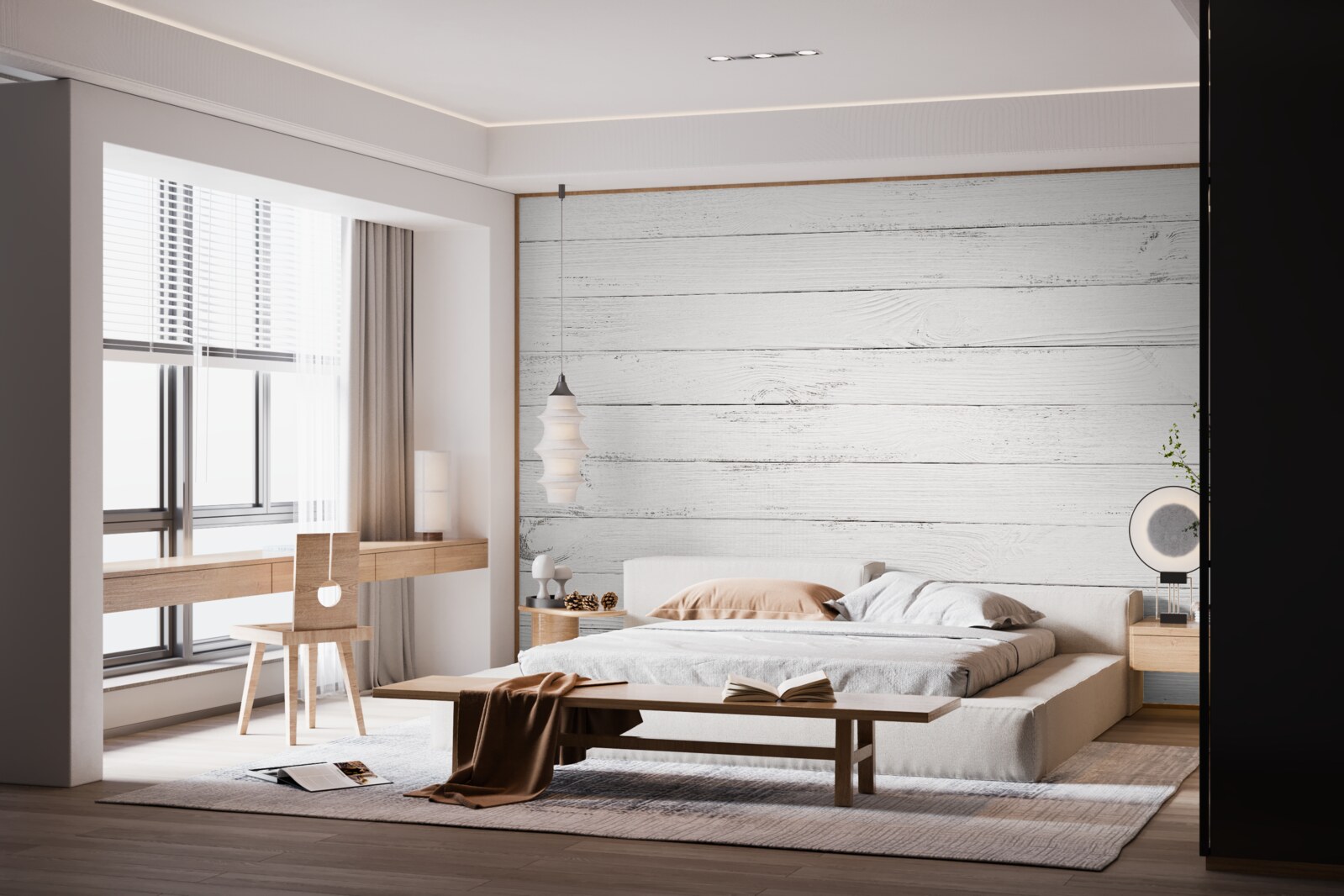 Fotobehang whiteboards horizontaal geplaatst