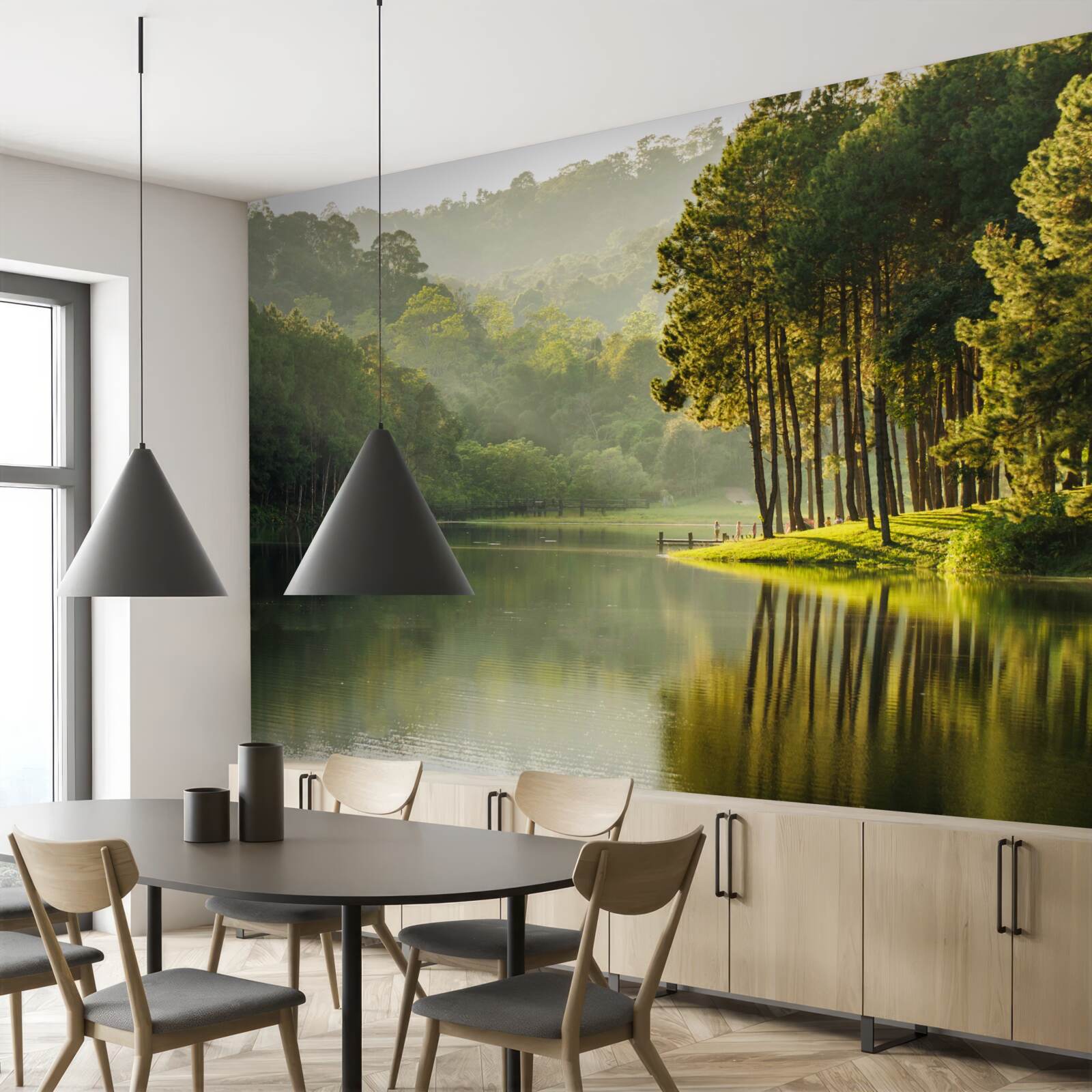 Fotobehang kalme stromen van een bergbeek