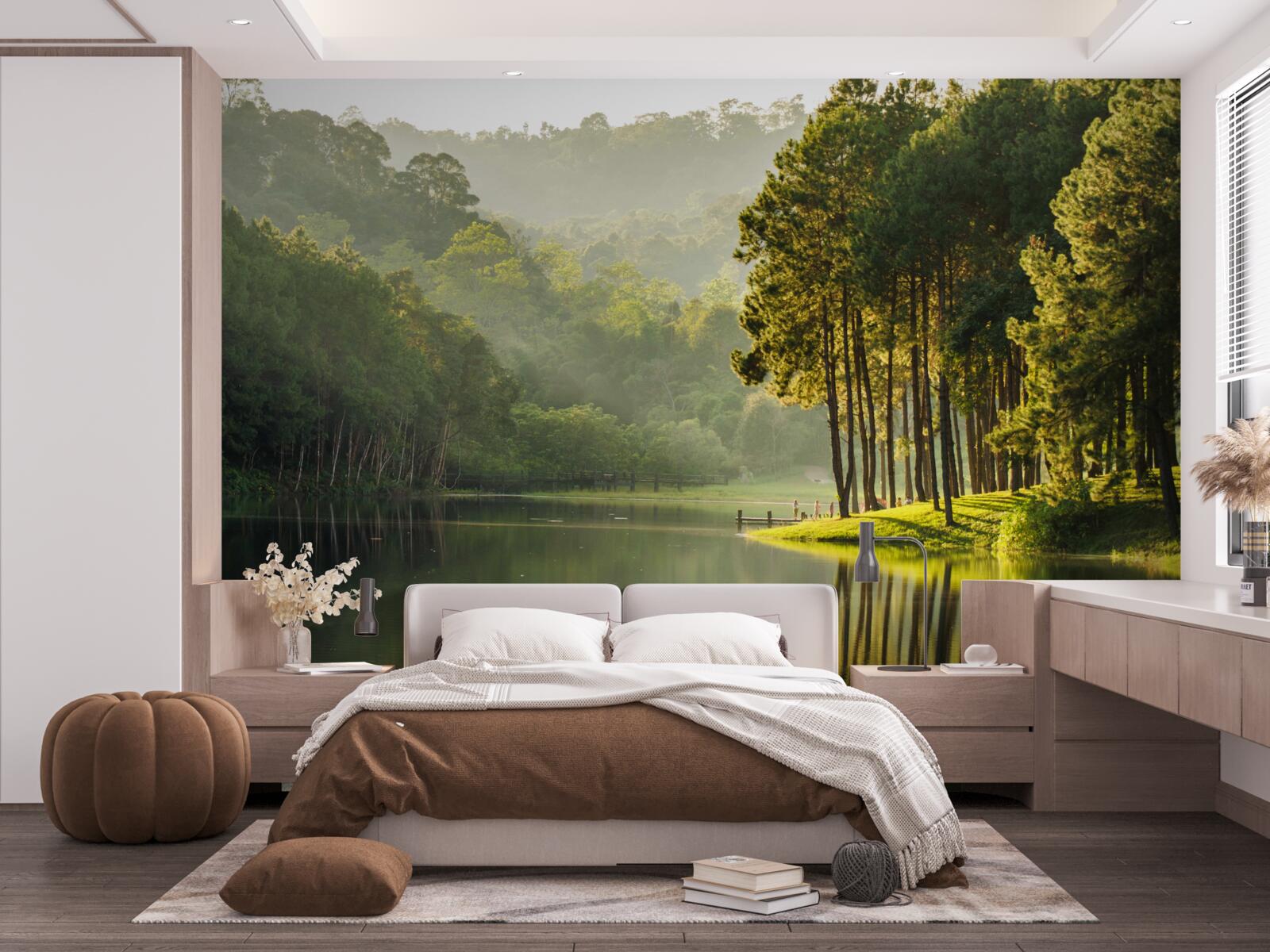 Fotobehang kalme stromen van een bergbeek