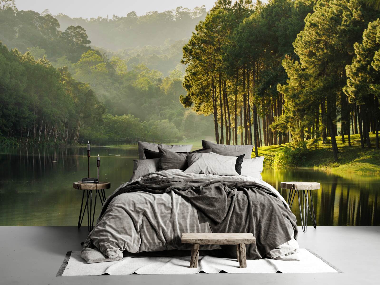 Fotobehang kalme stromen van een bergbeek