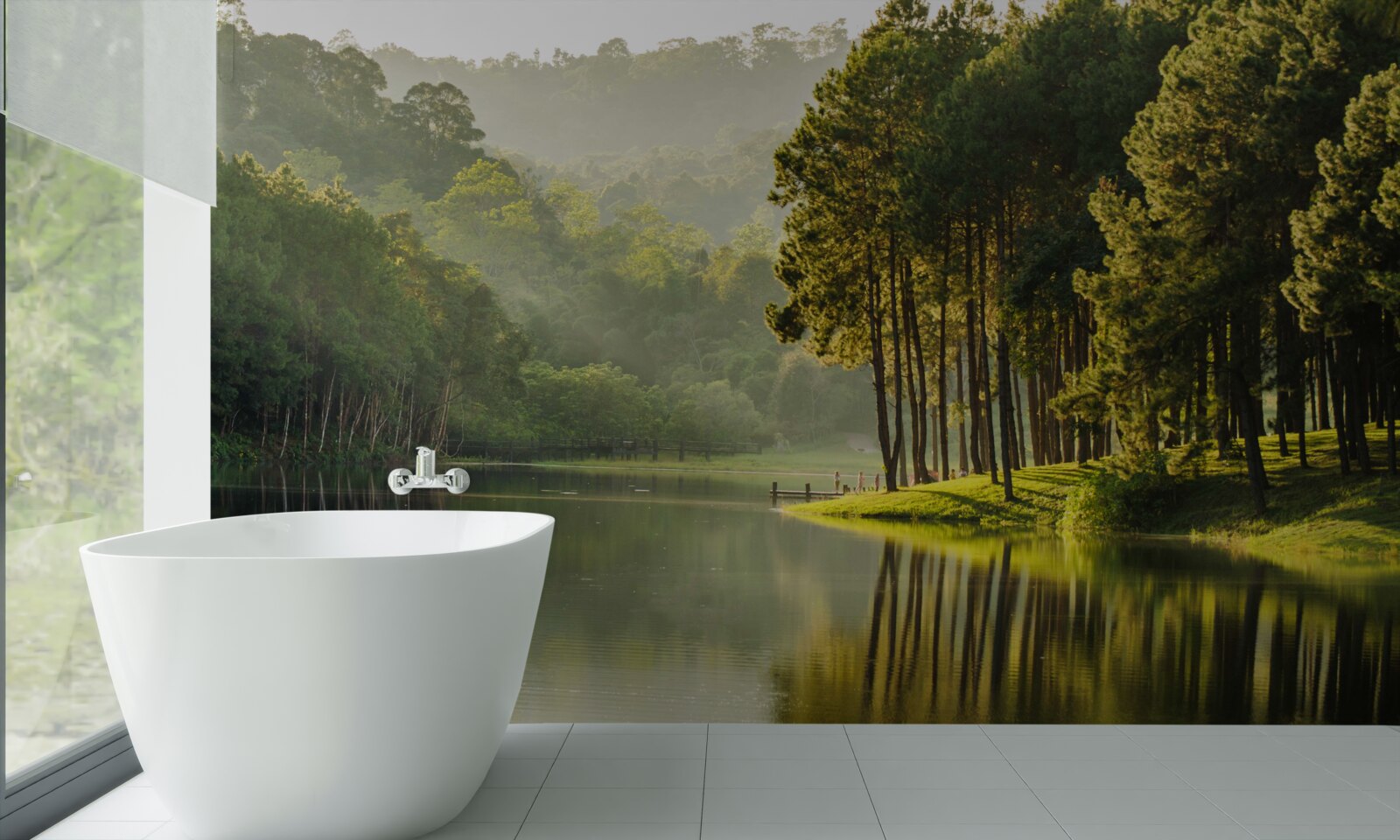 Fotobehang kalme stromen van een bergbeek