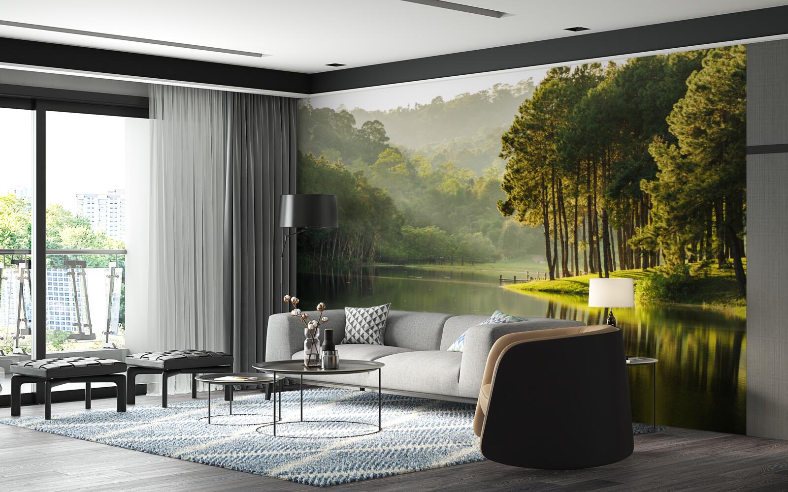 Fotobehang kalme stromen van een bergbeek