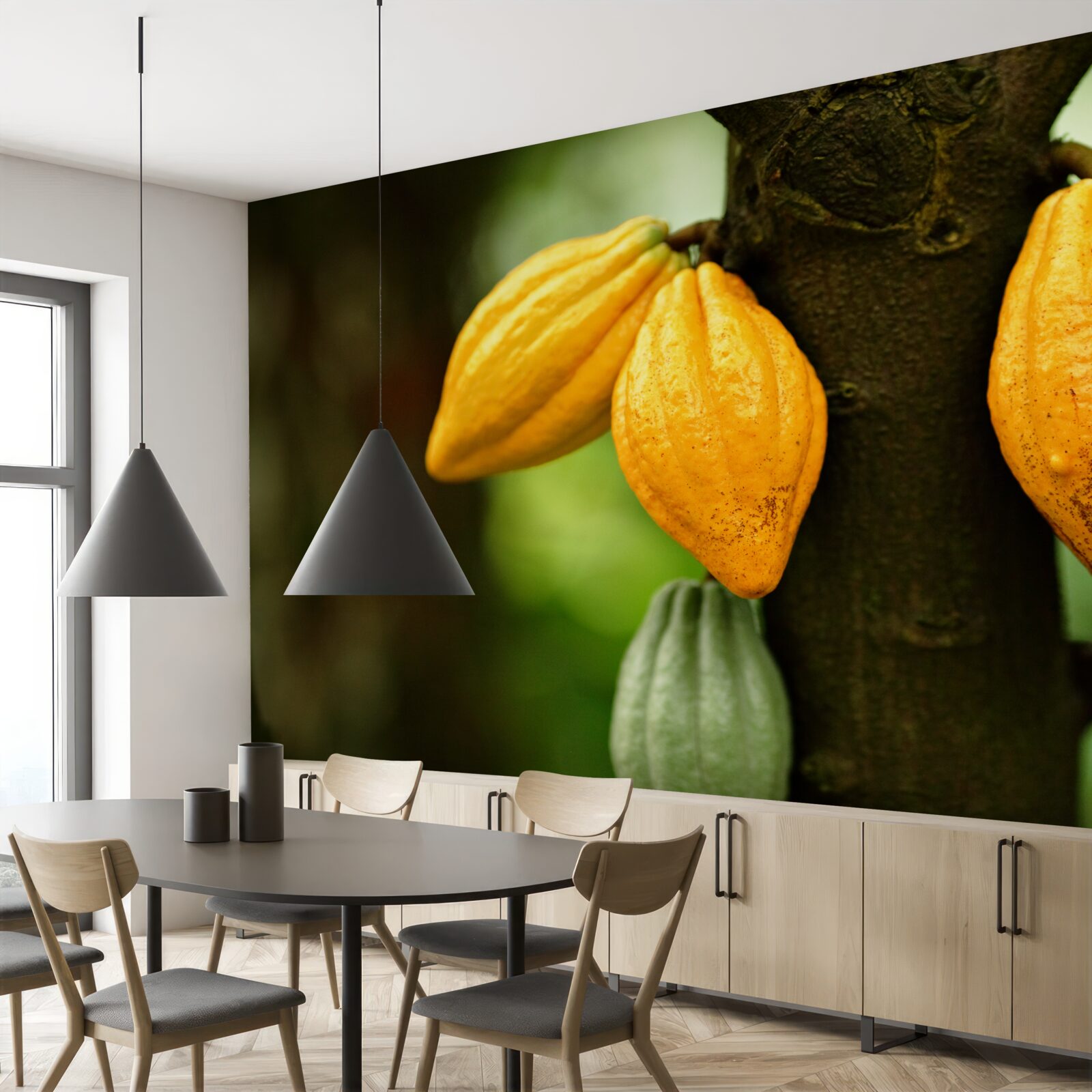 Fotobehang koffiebonen op de plant