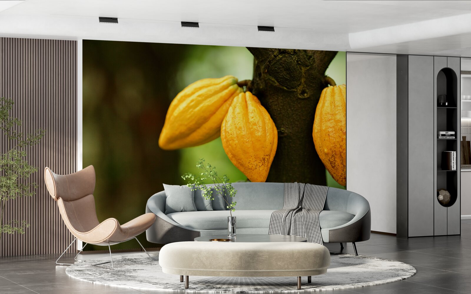 Fotobehang koffiebonen op de plant