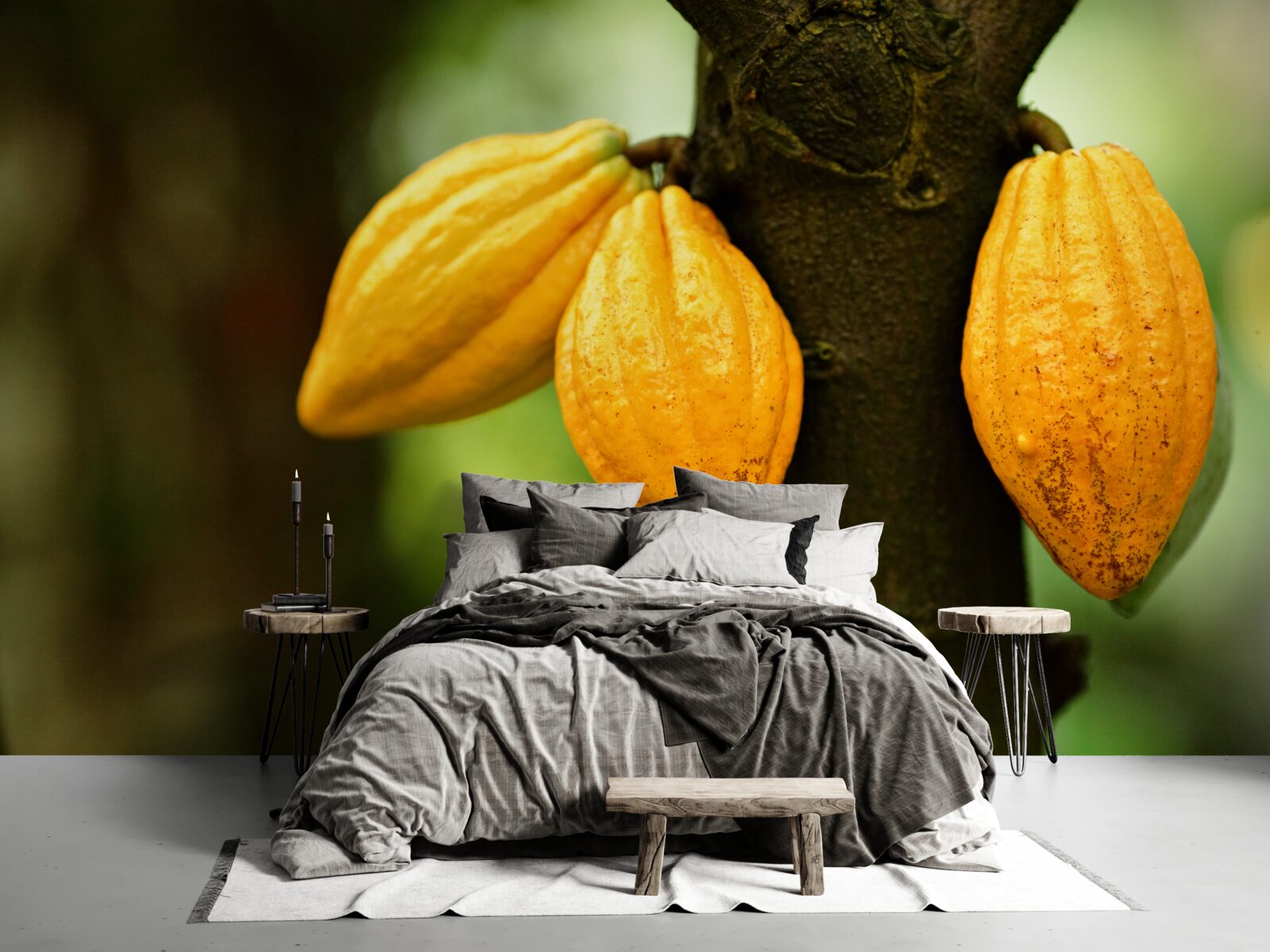 Fotobehang koffiebonen op de plant