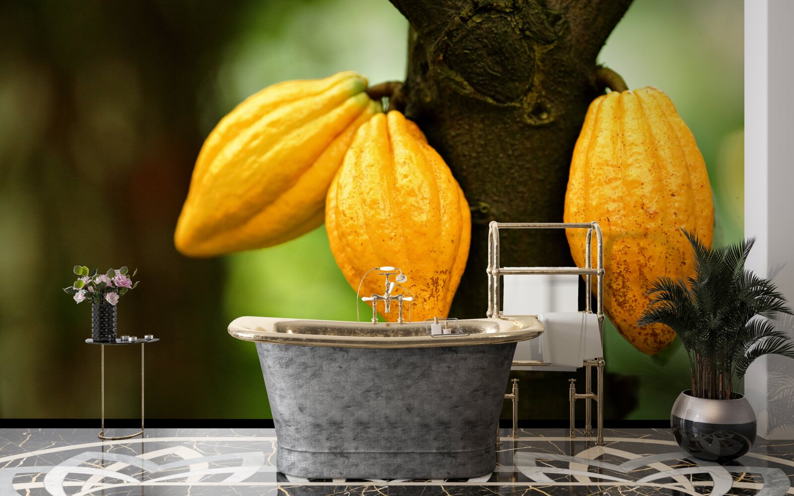 Fotobehang koffiebonen op de plant