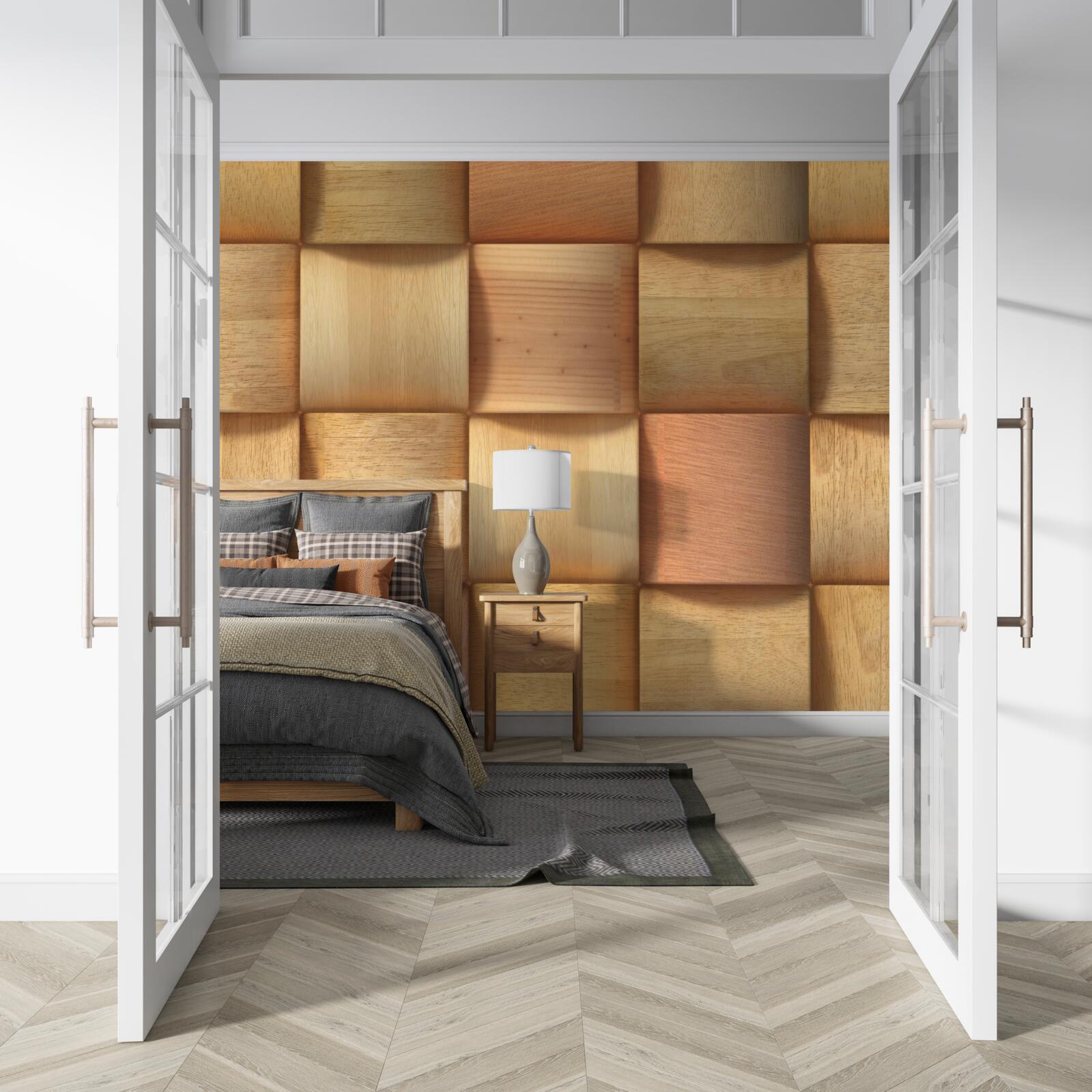 Fotobehang abstracte houten kurken