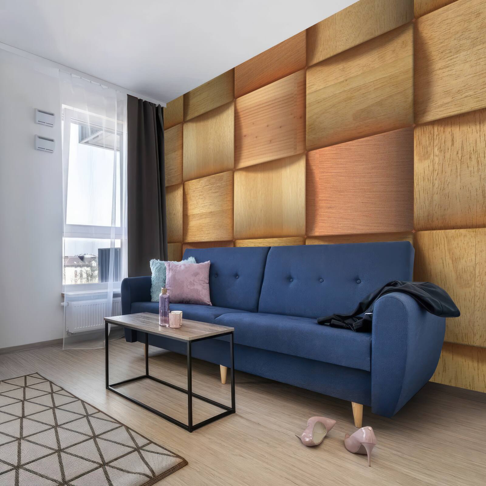 Fotobehang abstracte houten kurken