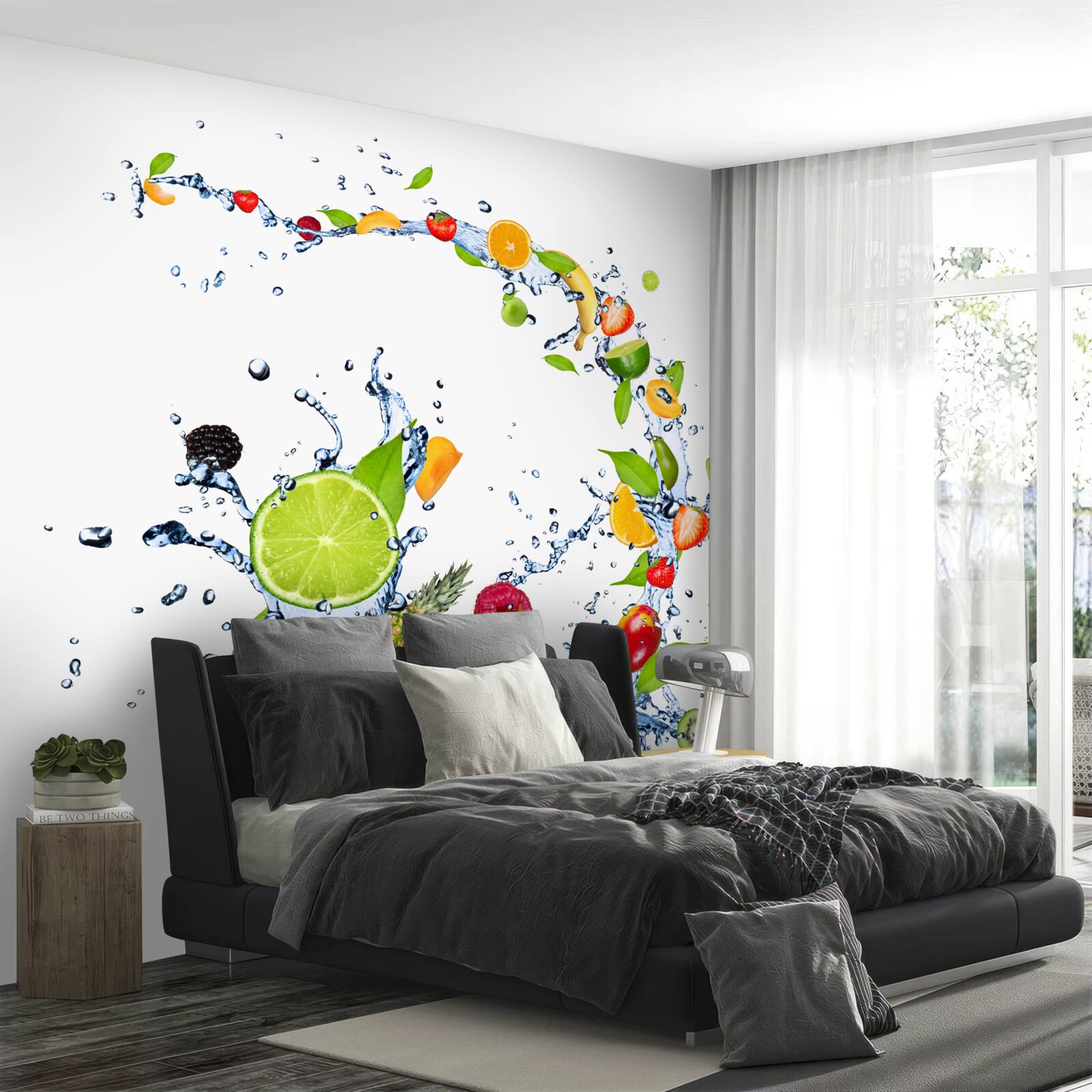 Fotobehang een drankje gemaakt van rijp zomerfruit