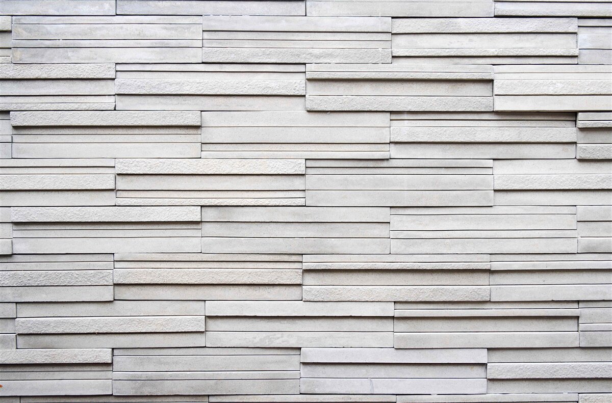 Fotobehang tegels van witte steen