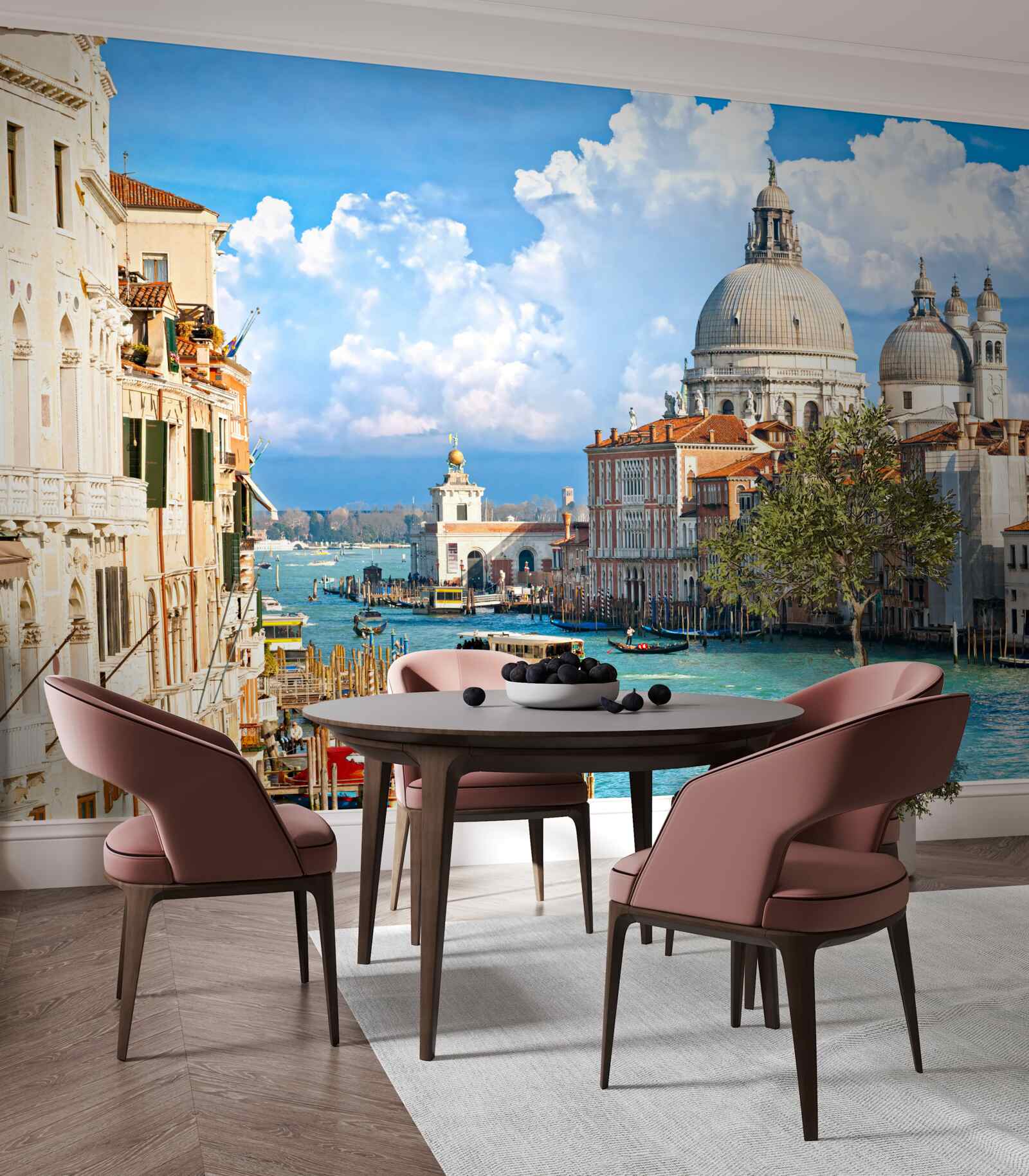 Fotobehang panoramisch uitzicht op venetië