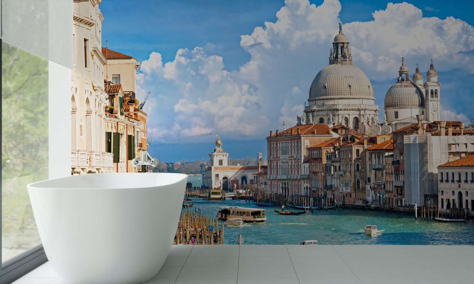 Fotobehang panoramisch uitzicht op venetië