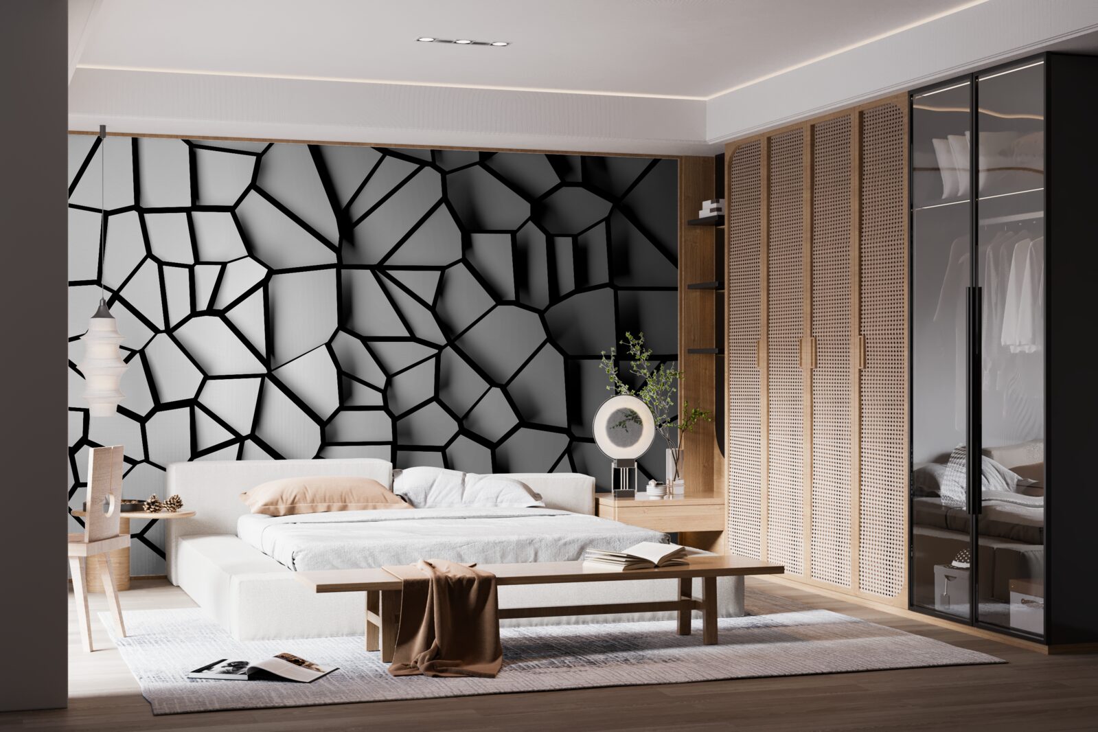 Fotobehang beschadigd glas